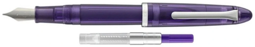Stylo plume Sailor, série Compass 1911 Steel Mauve transparent