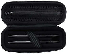 Cross ballpoint pen, mechanical pencil (0.7mm) & pouch set, Classic Century series Black PVD BKT