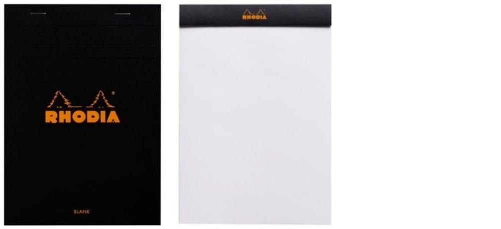 Rhodia Note pad, Basics series Black (#16-Blank)