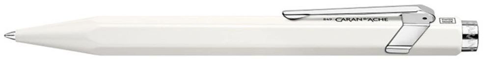 Stylo à bille roulante rétractable Caran d'Ache, série 849 Roller Blanc