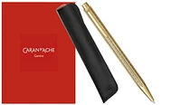 Caran d'Ache Ballpoint pen & pouch set, Ecridor Lights Limited Edition series Yellow gold