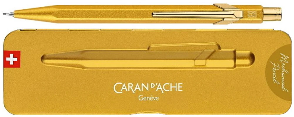 Caran d'Ache Mechanical pencil, 844 Goldbar series Gilt (0.7mm)