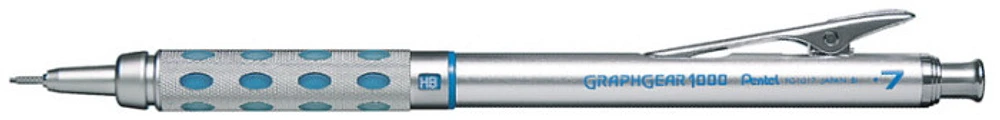 Porte-mine Pentel, série GraphGear 1000 Argenté & Bleu 0.7mm