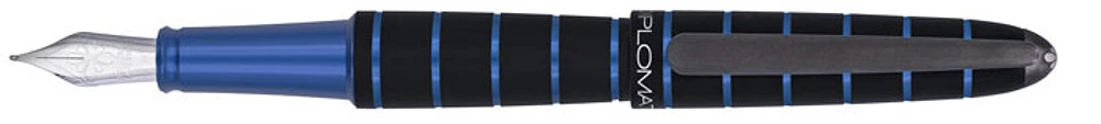 Diplomat Fountain pen, Elox Ring series Black/Blue