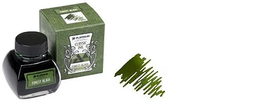 Bouteille d'encre Platinum, série Classic Ink Encre vert foncé (Forest Black - 60ml)
