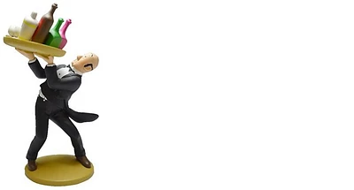 Figurine Tintin, série Décorations Nestor avec un plateau