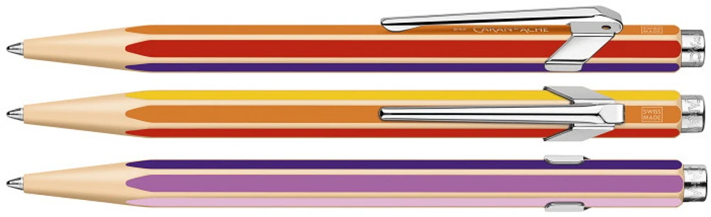 Stylo bille Caran d'Ache, série Édition Limitée 2022 Collection 849 Color Treasure Arc-en-ciel Chaud