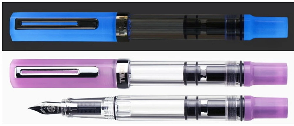Stylo plume TWSBI, série Eco Glow Mauve (Brille dans le noir)