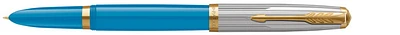 Stylo plume Parker, série 51 New generation Premium Turquoise/Acier inoxydable GT