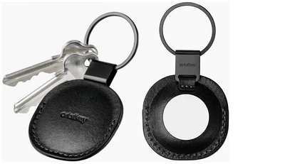 Étui pour AirTag Orbitkey, série AirTag Cuir noir