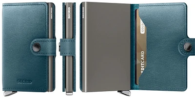 Porte-cartes Secrid, série Premium Miniwallet Sarcelle (Dusk Teal)