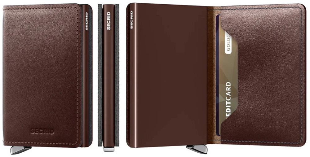 Secrid Card case, Premium Slimwallet series Dark brown (Dusk Dark Brown)