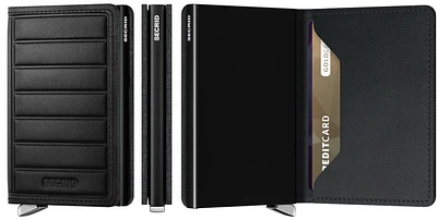 Porte-cartes Secrid, série Premium Slimwallet Noir (Emboss Lines Black)