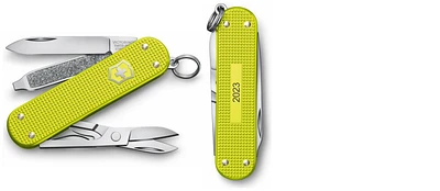 Couteau Victorinox, série Édition Limitée Alox 2023 Jaune électrique (Classic SD)