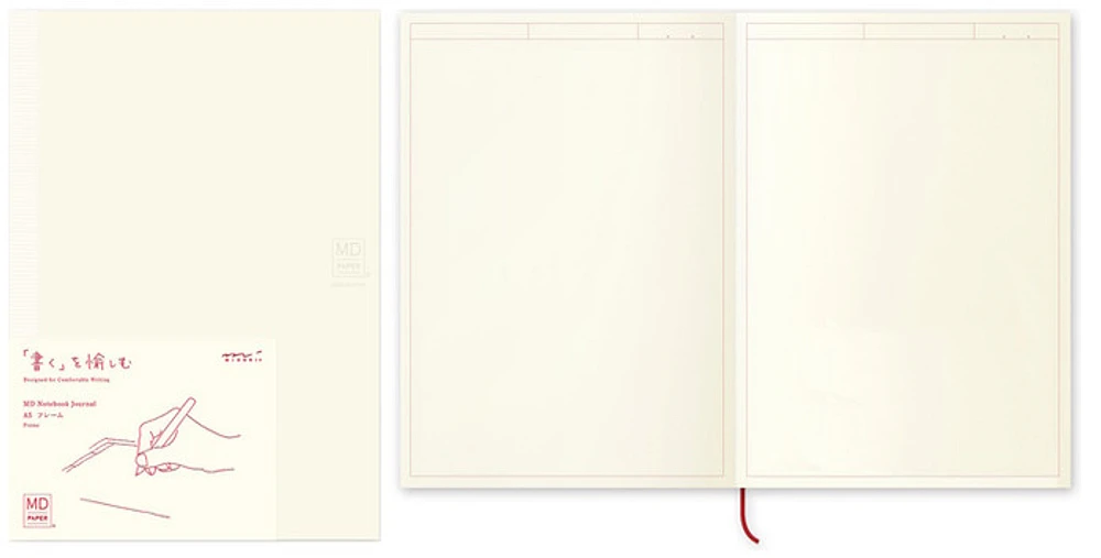 Midori Notebook (A5), MD Paper Journal series Cream (Frame, 148mm x 210mm)