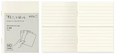 Midori Pack of 3 Notebooks (A7), MD Paper Light series Cream (Ruled, 74mm x 105mm)