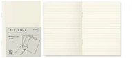 Midori Pack of 3 Notebooks (A6), MD Paper Light series Cream (Ruled, 105mm x 148mm)