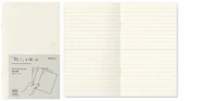 Midori Pack of 3 Notebooks (B6 Slim), MD Paper Light series Cream (Ruled, 105mm x 175mm)