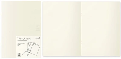 Midori Pack of 3 Notebooks (A5), MD Paper Light series Cream (Blank, 148mm x 210mm)