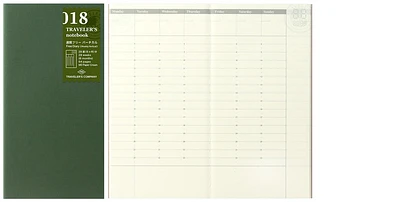 Traveler's Company Agenda refill, Notebook Refill series Cream (110mm x 210mm) 