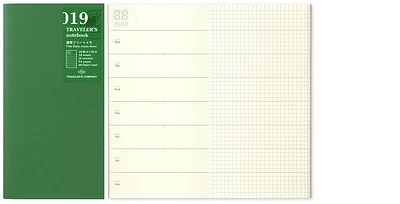 Traveler's Company Agenda refill, Notebook Refill series Cream (110mm x 210mm) 