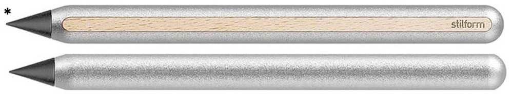 Crayon réutilisable Stilform, série AEON Pencil Magnésium / Érable (Embout en graphite)