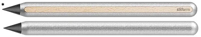 Crayon réutilisable Stilform, série AEON Pencil Magnésium / Érable (Embout en graphite)