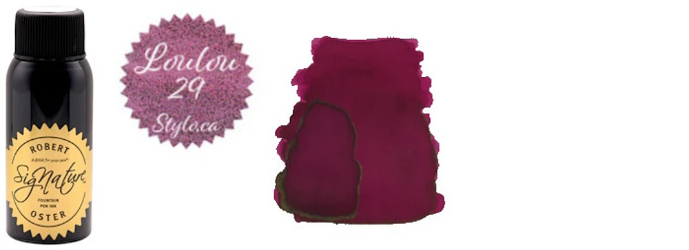 Bouteille d'encre Robert Oster, série Encres Stylo.ca Fuchsia (Loulou 29) 50ml 
