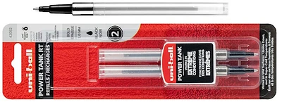 Recharge stylo bille Uni-Ball, série Recharge & encre Encre noire (Power Tank - 2/Paquet)