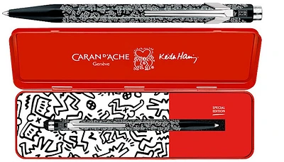 Stylo bille 849 Caran d'Ache, série Édition Spéciale Keith Haring Noir & Blanc
