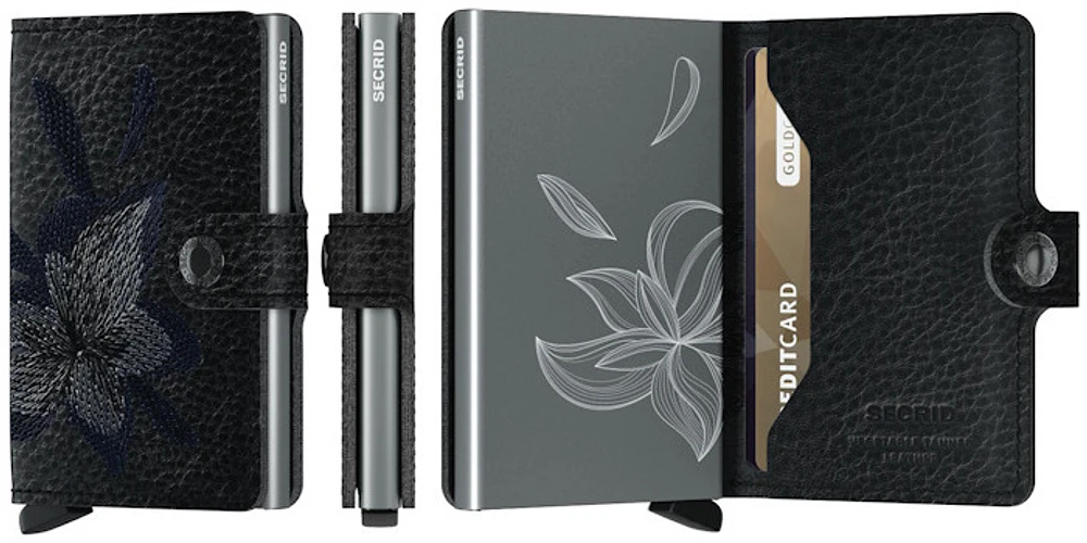 Secrid Card case, Miniwallet Stitch Magnolia series Black