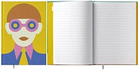 PdiPigna Notebook (A5), Olimpia Zagnoli series Yellow (Ruled, 148mm x 210mm)