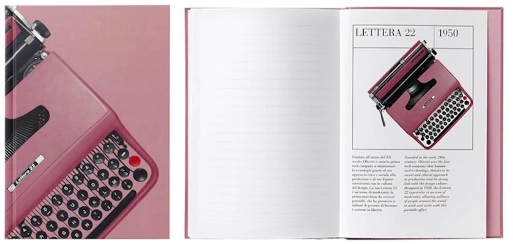 PdiPigna Notebook (A5), Lettera 22 series - Olivetti tribute - (Ruled