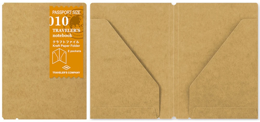 Traveler's Company Folder, Notebook Passport Size Refill series Light brown  