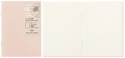 Traveler's Company Notebook refill, Notebook Passport Size Refill series (Sticker release paper)