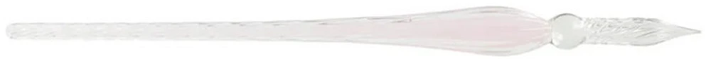 Plume de verre Herbin, série Verre Rose Pâle (Torsadée - 19 cm)