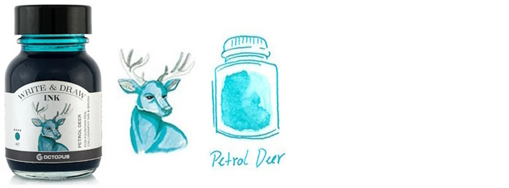 Octopus Fluids Ink bottle, Write & Draw Ink series Petrol ink (Deer) - 50ml