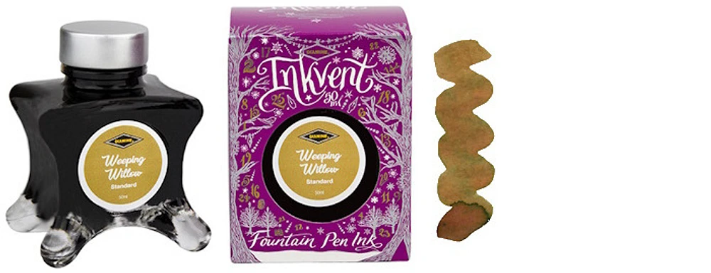 Bouteille d'encre Diamine, série Inkvent Purple Edition Encre Weeping Willow (50ml)
