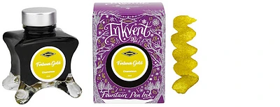 Diamine Ink bottle, Inkvent Purple Edition series Fortunes Gold ink (50ml)