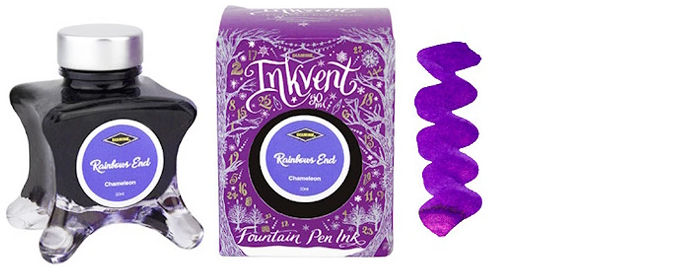 Diamine Ink bottle, Inkvent Purple Edition series Rainbows End ink (50ml)