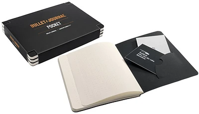 Leuchtturm1917 Bullet Journal, Bullet Journal Pocket series (Pack of 3 / 144 x 104 mm / Flexcover / Dotted)