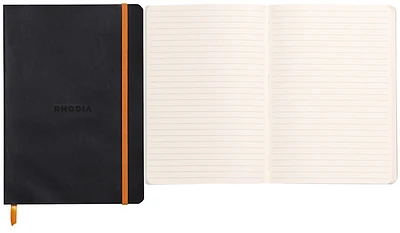 Carnet de notes (A5) Rhodia, série Rhodiarama A5 Noir (Couverture souple, 148 mm x 210 mm, ligné)