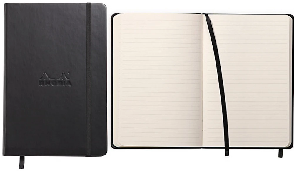 Carnet de notes (A5) Rhodia, série Webnotebook Noir (Couverture rigide, 148 mm x 210 mm