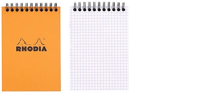 Rhodia Note pad, Basics series Orange (#13-Wirebound-Squared grid)