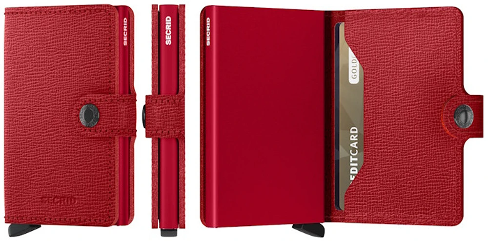 Secrid Card case, Miniwallet Crisple series Red (Lipstick)