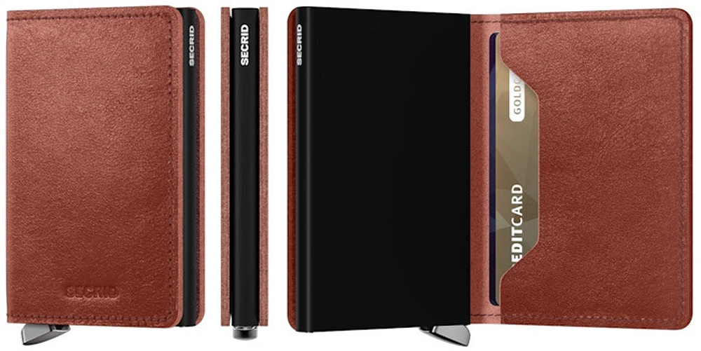 Secrid Card case, Premium Slimwallet series Brown (Basco Brown)