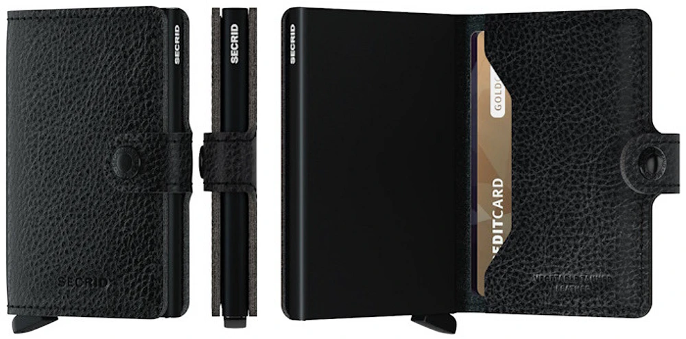 Secrid Card case, Miniwallet Veg series Black (Black-Black)