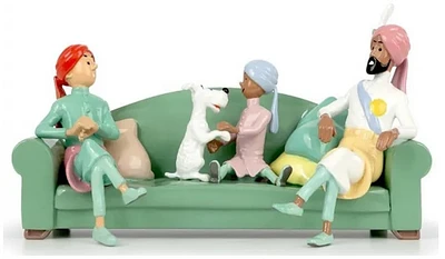 Tintin Figurine, Decorations series Tintin & Snowy - The couch scene