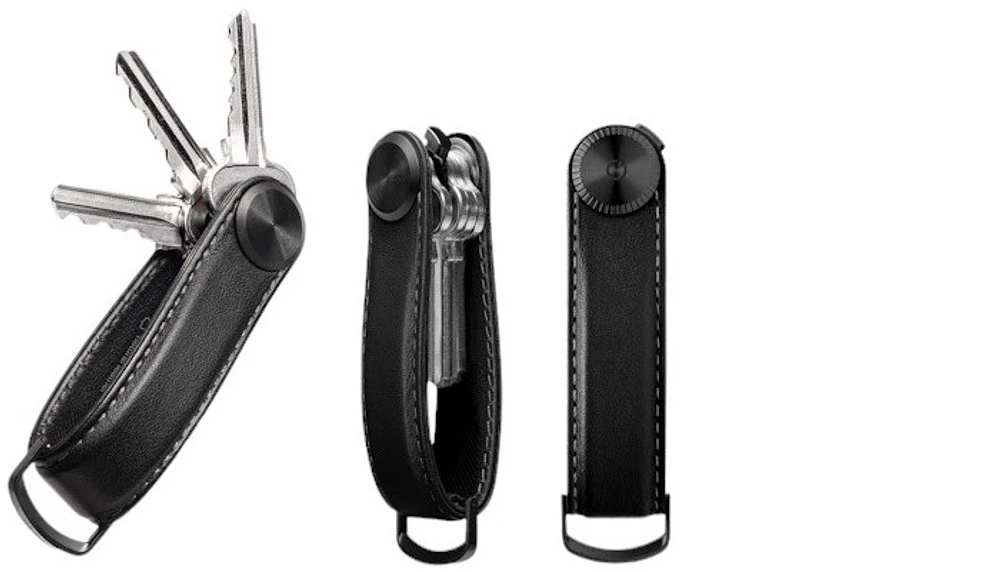 Organisateur de clé Orbitkey, série Pro Leather Noir (Blackout) 