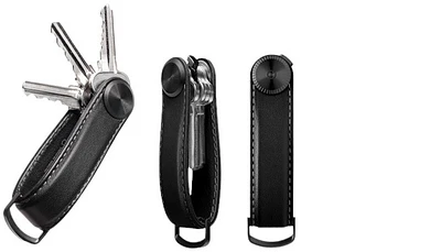 Organisateur de clé Orbitkey, série Pro Leather Noir (Blackout) 